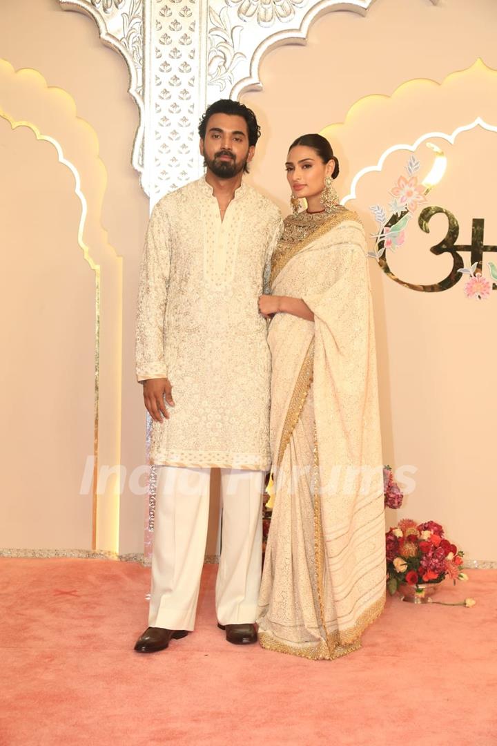 Athiya Shetty and KL Rahul at Anant Ambani and Radhika Merchant's Wedding Ceremony