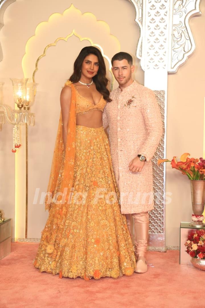 Priyanka Chopra and Nick Jonas at Anant Ambani and Radhika Merchant's Wedding Ceremony