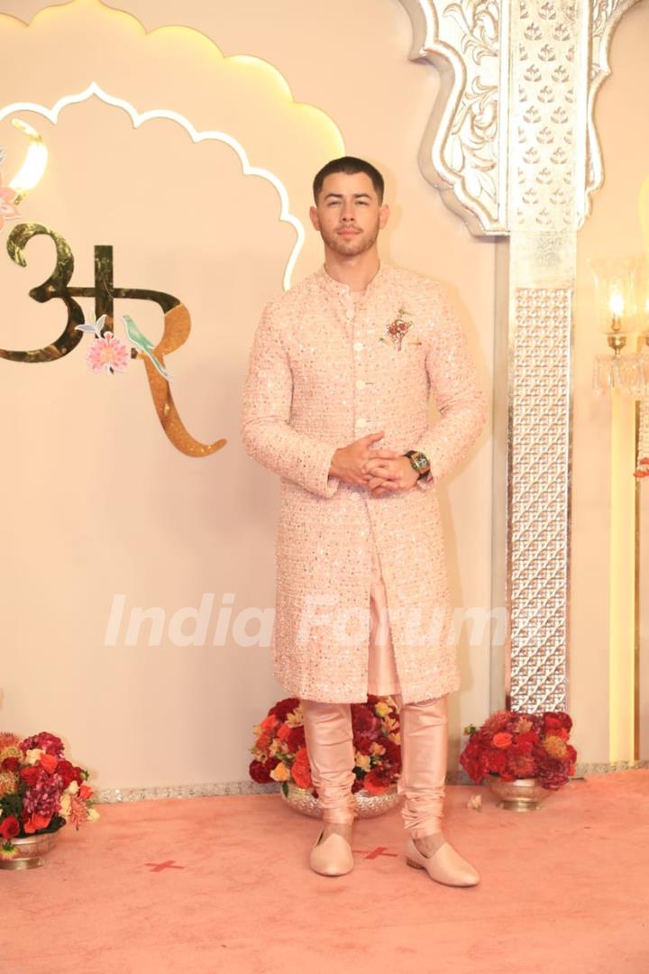 Nick Jonas at Anant Ambani and Radhika Merchant's Wedding Ceremony