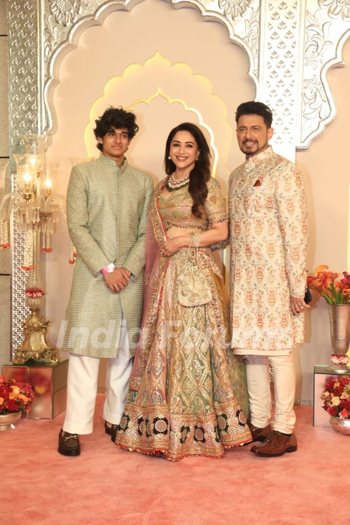 Madhuri Dixit and Shriram Madhav Nene at Anant Ambani and Radhika ...