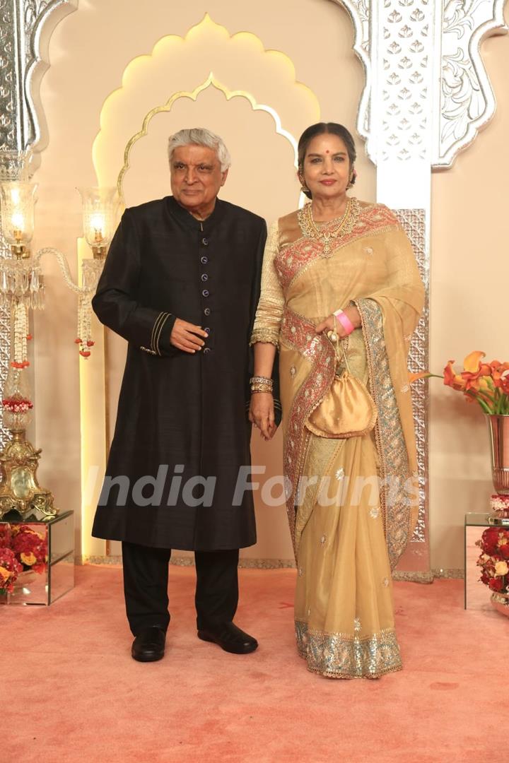 Shabana Azmi and Javed Akhtar at Anant Ambani and Radhika Merchant's Wedding Ceremony