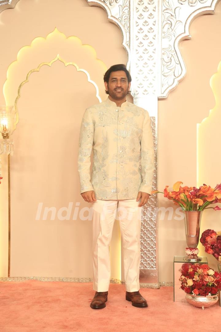 Mahendra Singh Dhoni at Anant Ambani and Radhika Merchant's Wedding Ceremony