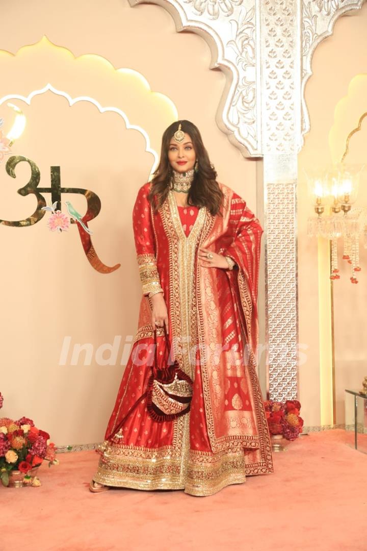 Aishwarya Rai Bachchan at Anant Ambani and Radhika Merchant's Wedding Ceremony