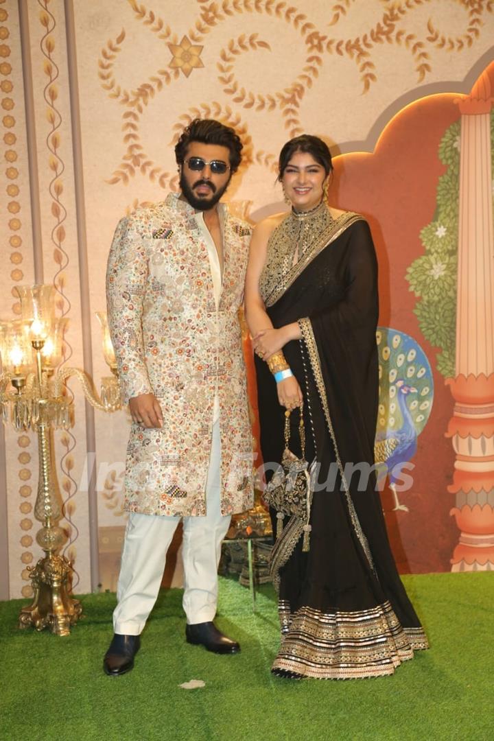 Arjun Kapoor and Anshula Kapoor attend Anant Ambani and Radhika Merchant's Ashirwad Ceremony