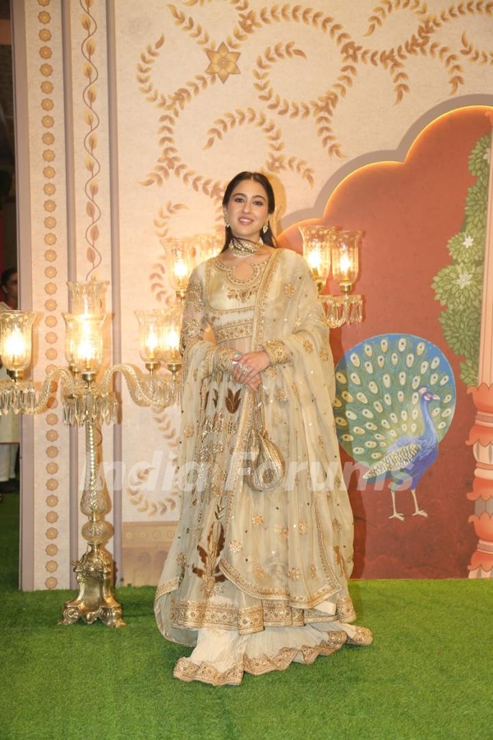 Sara Ali Khan attend Anant Ambani and Radhika Merchant's Ashirwad Ceremony