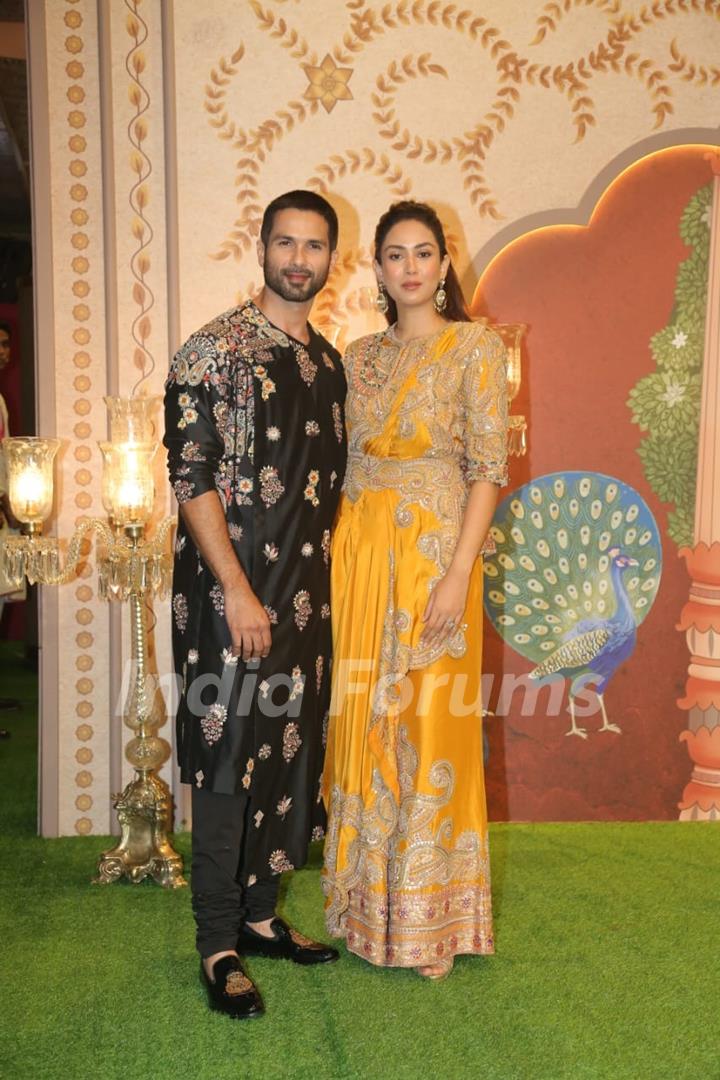 Shahid Kapoor and Mira Rajput Kapoor attend Anant Ambani and Radhika Merchant's Ashirwad Ceremony