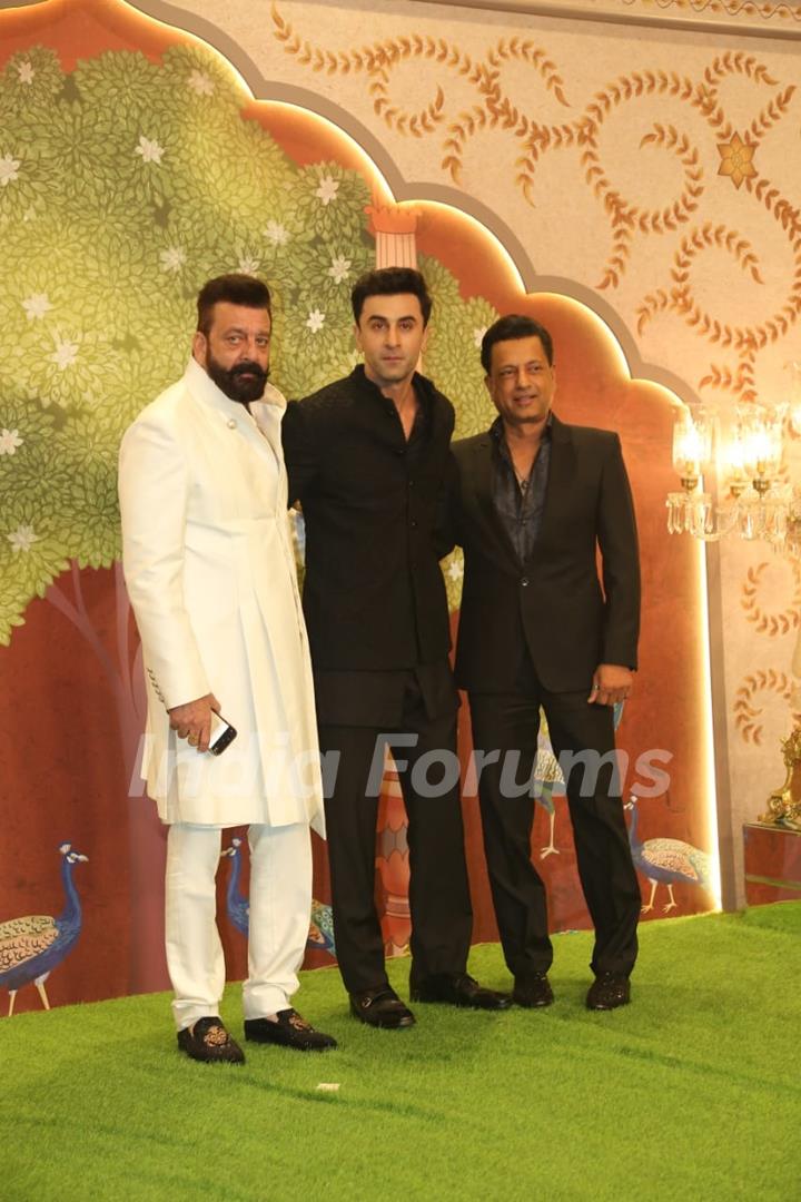 Sanjay Dutt and Ranbir Kapoor attend Anant Ambani and Radhika Merchant's Ashirwad Ceremony