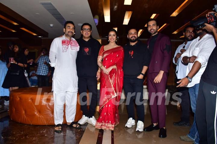 Pankaj Tripathi, Shraddha Kapoor and Abhishek Banerjee snapped at the Trailer launch of Stree 2