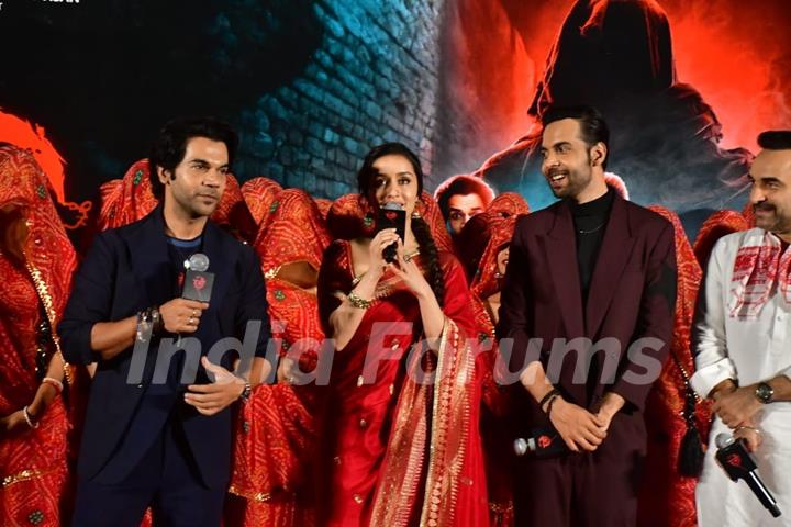 Shraddha Kapoor, Rajkummar Rao and Abhishek Banerjee snapped at the Trailer launch of Stree 2