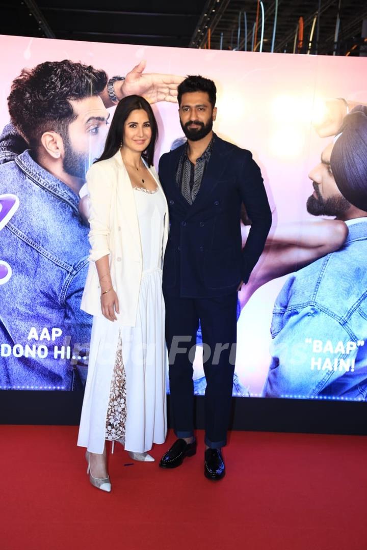 Katrina Kaif and Vicky Kaushal attend the premiere of Bad Newz