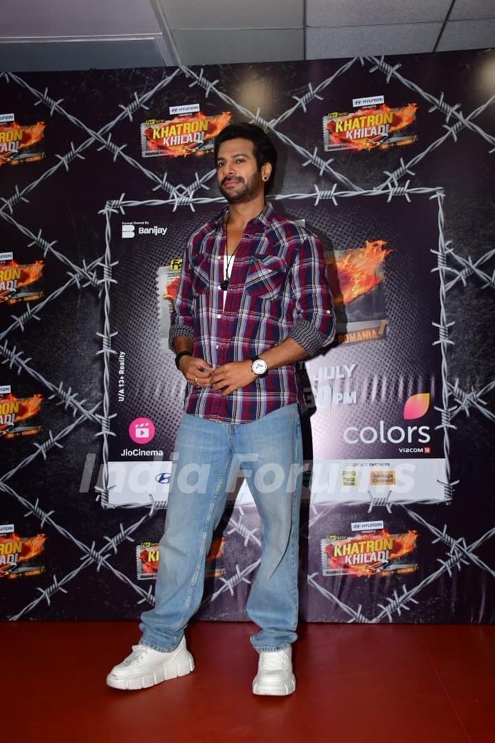 Karan Veer Mehra attend the press conference of Khatron Ke Khiladi 14