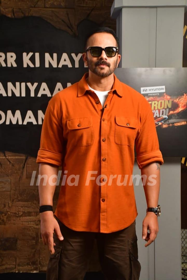 Rohit Shetty snapped promoting his upcoming show 'Khatron Ke Khiladi '