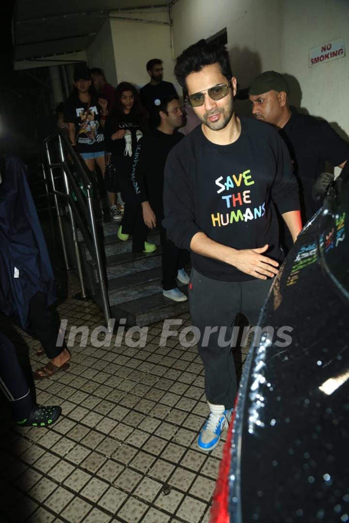 Varun Dhawan snapped in the city last night