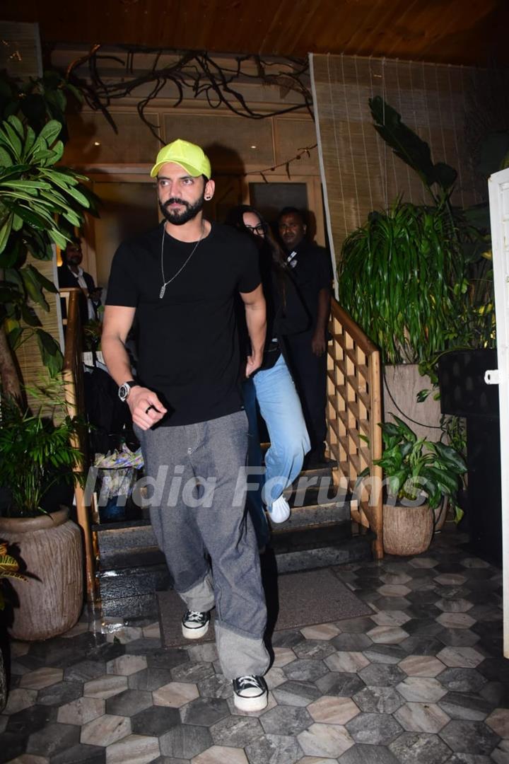 Zaheer Iqbal snapped in the city last night