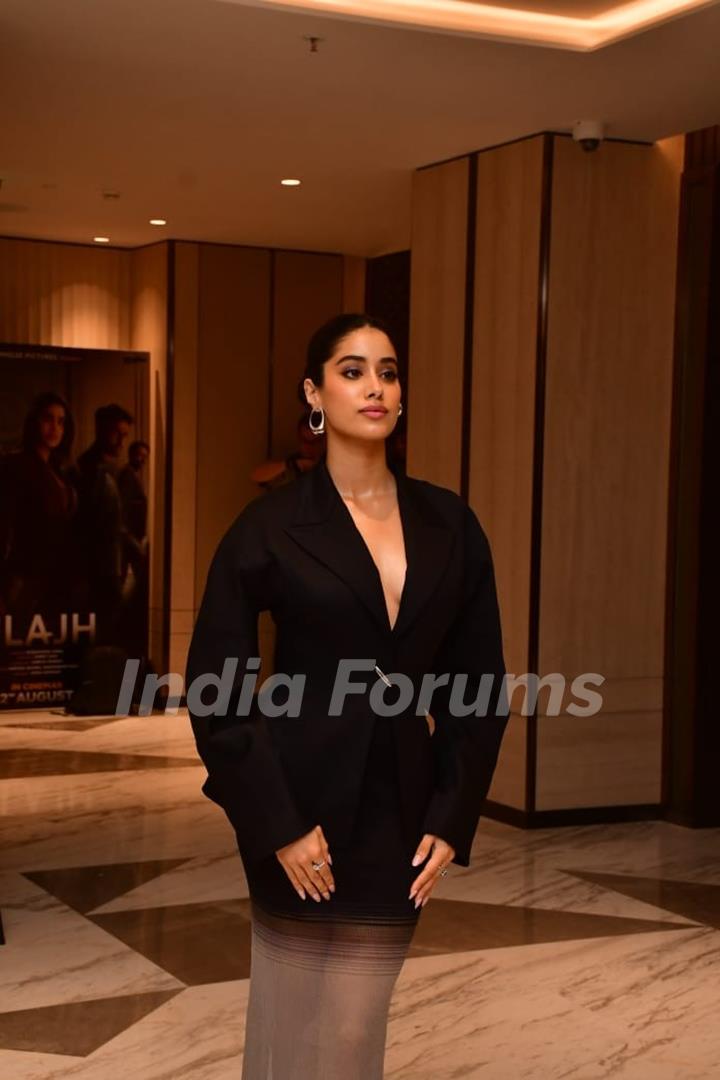 Janhvi Kapoor snapped while promoting her upcoming film Ulajh 