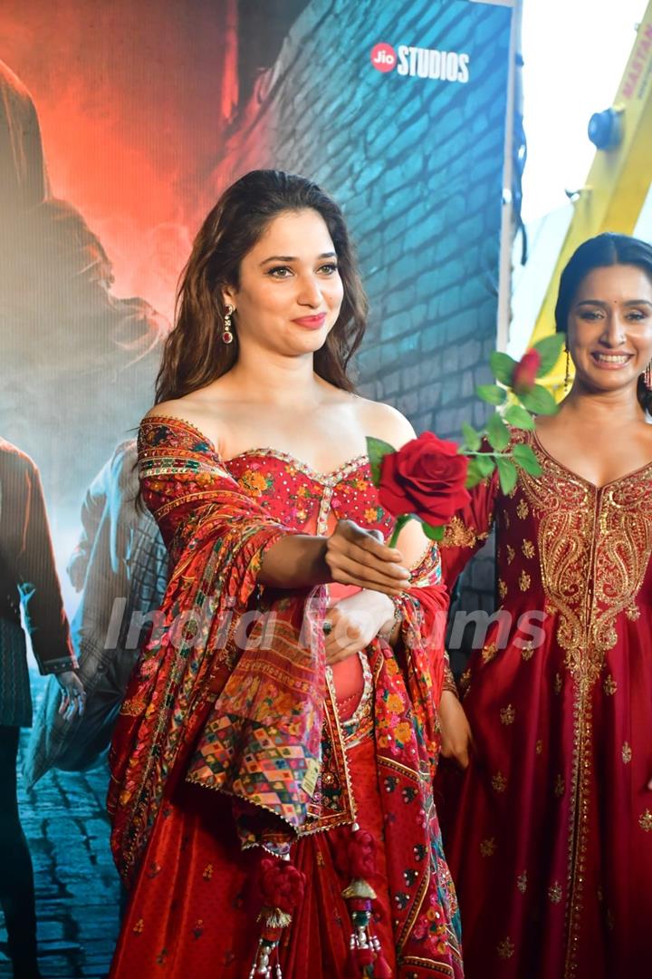 Tamannaah Bhatia snapped at the song launch of 'Aaj Ki Raat' from Stree 2