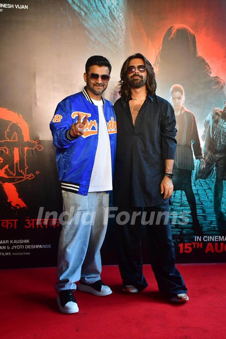 Sachin Sanghvi and Jigar Saraiya snapped at the song launch of 'Aaj Ki Raat' from Stree 2