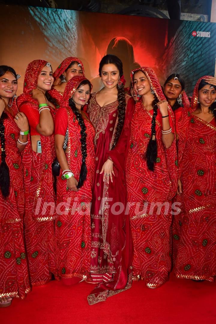 Shraddha Kapoor snapped at the song launch of 'Aaj Ki Raat' from Stree 2