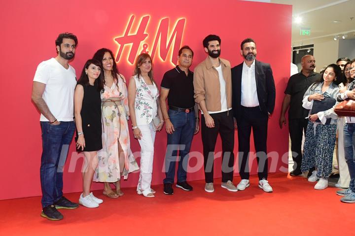 Aditya Roy Kapur snapped at H&M store launch in Bandra, Mumbai