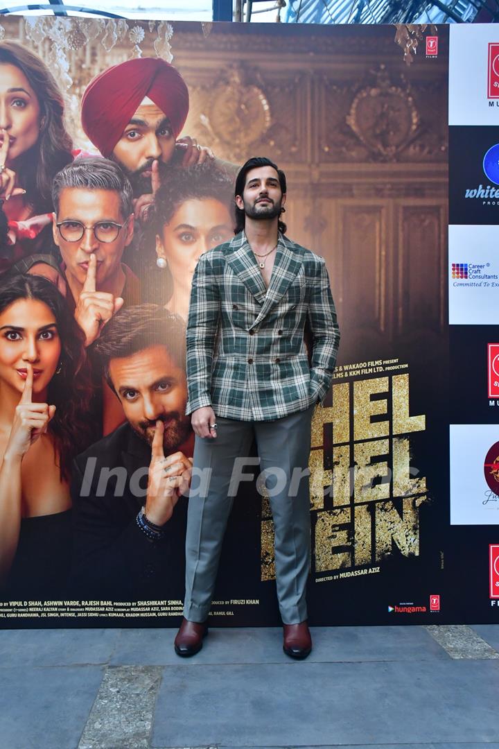 Aditya Seal  snapped at ‘Hauli Hauli’ song launch from Khel Khel Mein