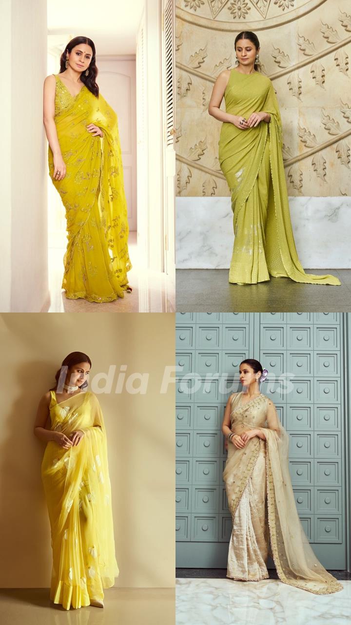 Rasika Dugal serving sensational saree looks