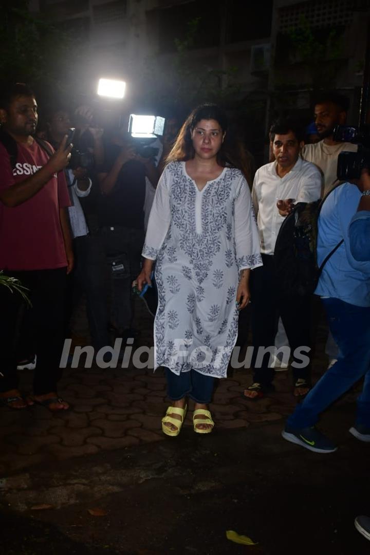 Sambhavna Seth  snapped at Farah Khan's Residence