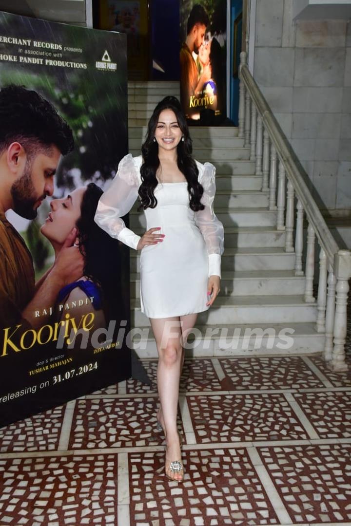 Zoya Afroz snapped at the special launch of Raj Pandit's Kooriye