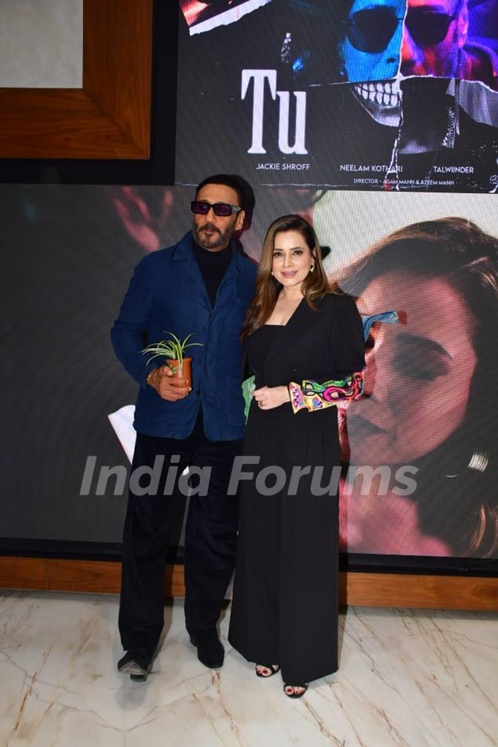 Jackie Shroff and Neelam Kothari snapped promoting their song 'TU'