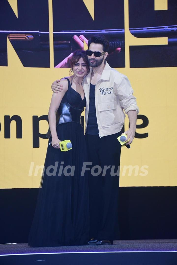 Varun Dhawan and Samantha Ruth Prabhu snapped at the launch of Citadel: Honey Bunny