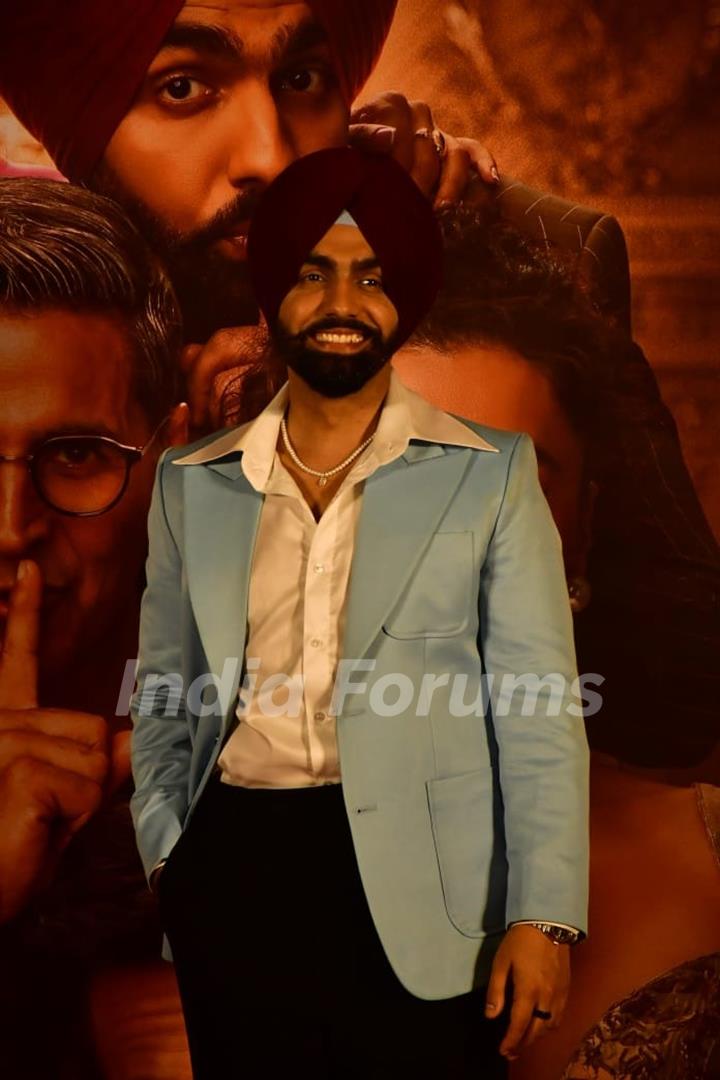 Ammy Virk snapped at the trailer launch of Khel Khel Mein