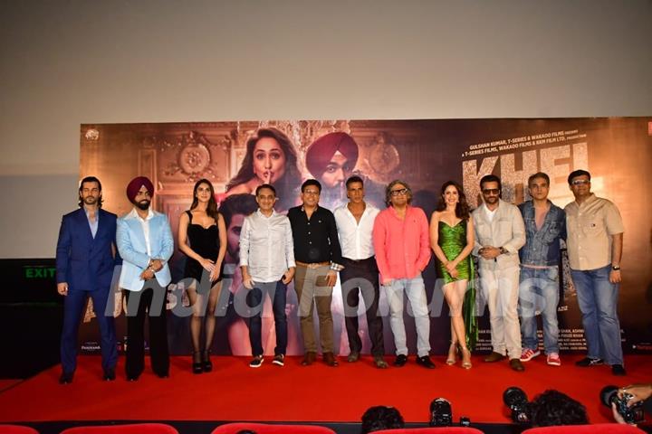 Fardeen Khan, Akshay Kumar, Aditya Seal, Vaani Kapoor, Pragya Jaiswal and Ammy Virk snapped at the trailer launch of Khel Khel Mein