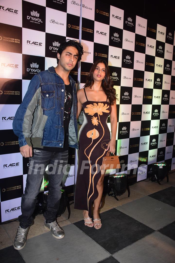 Suhana Khan and Aryan Khan  snapped at an event in Mumbai