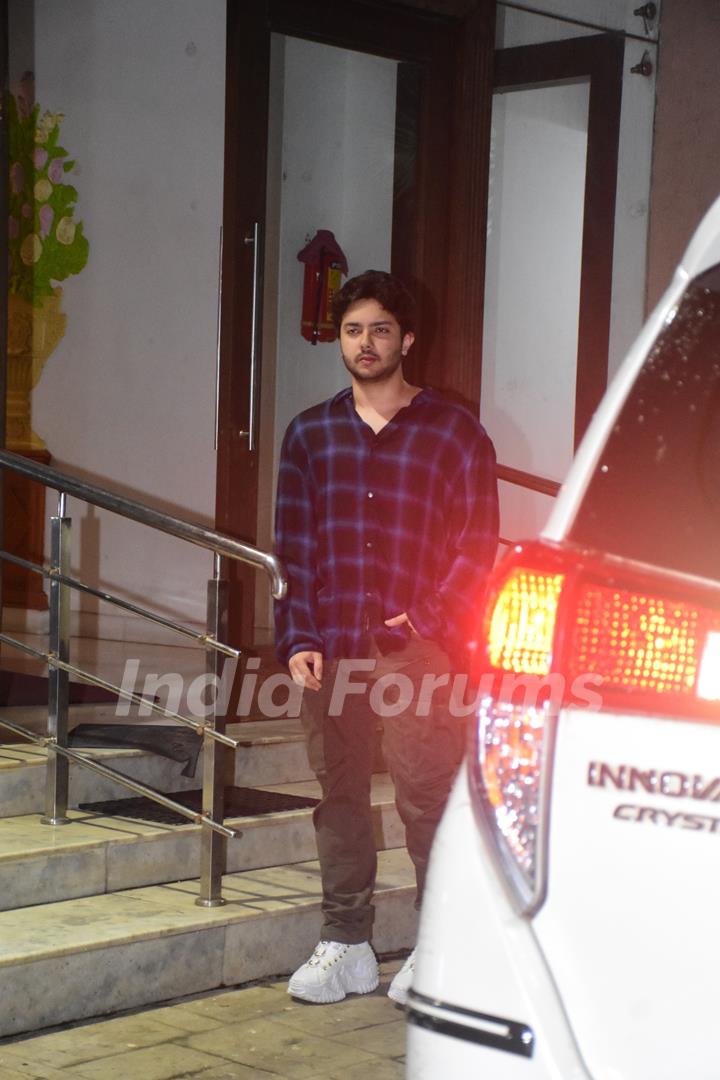 Nirvaan Khan snapped outside Arbaaz Khan house