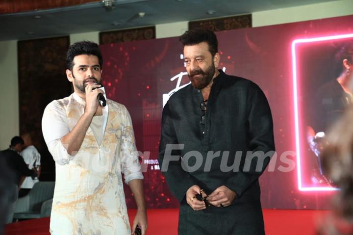 Sanjay Dutt and Ram Pothineni snapped at Their song launch of ‘Big Bull’ at Double ISMART in Mumbai.