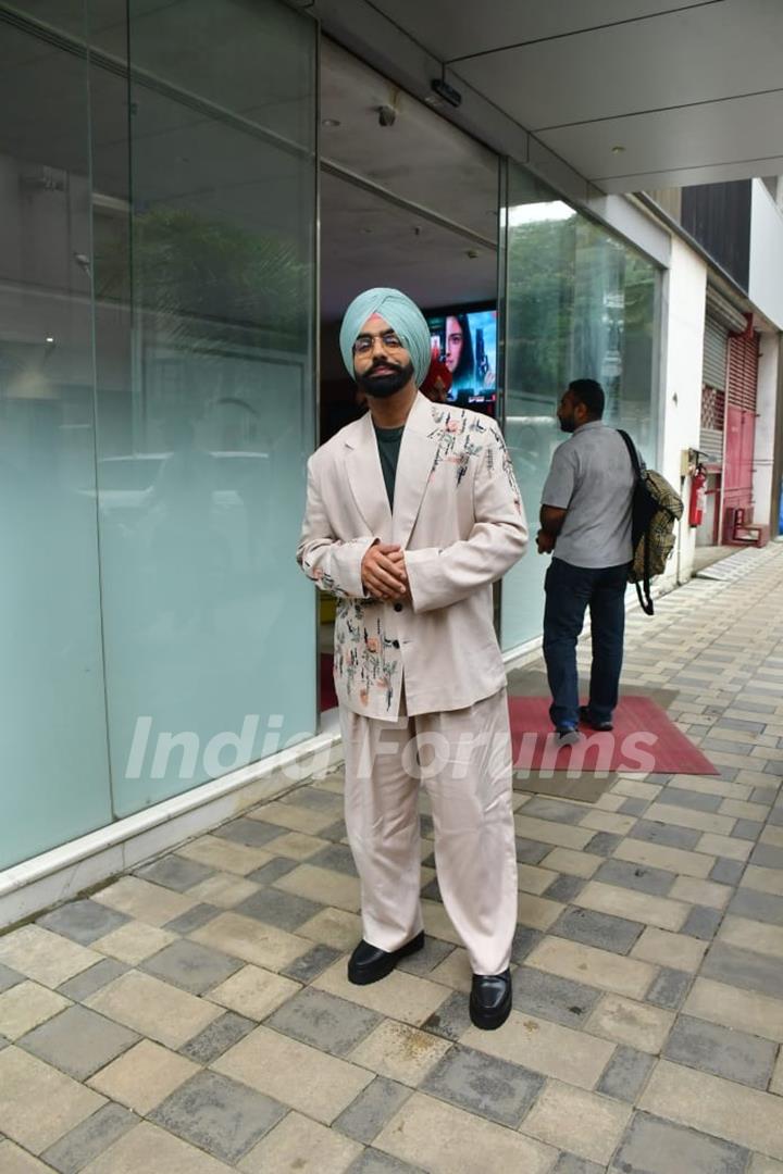 Ammy Virk snapped promoting their upcoming film Khel Khel Mein