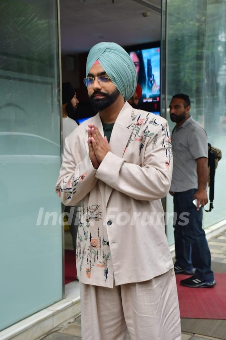 Ammy Virk snapped promoting their upcoming film Khel Khel Mein