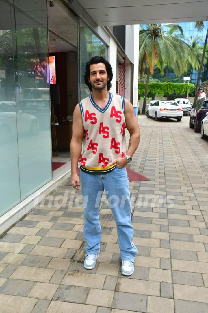 Aditya Seal snapped promoting their upcoming film Khel Khel Mein