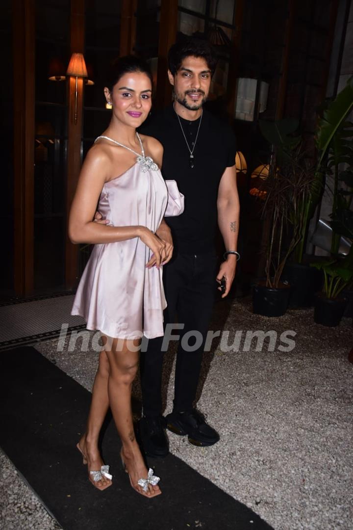 Ankit Gupta and Priyanka Choudhary celebrates her birthday with paparazzi