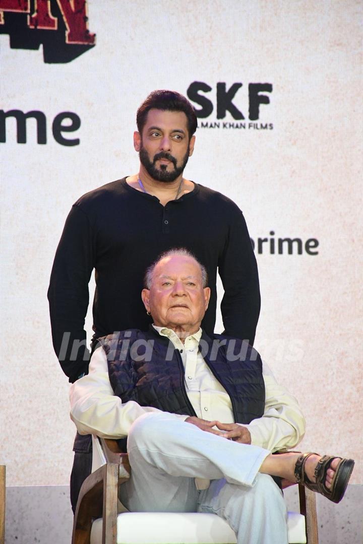  Salman Khan and Salim Khan snapped at the trailer launch of Angry Young Men 