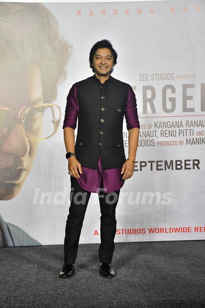 Shreyas Talpade snapped at the trailer launch of their upcoming film Emergency