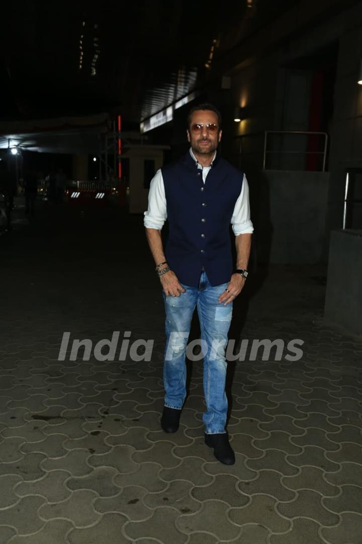 Fardeen Khan snapped at the screening of Khel Khel Mein