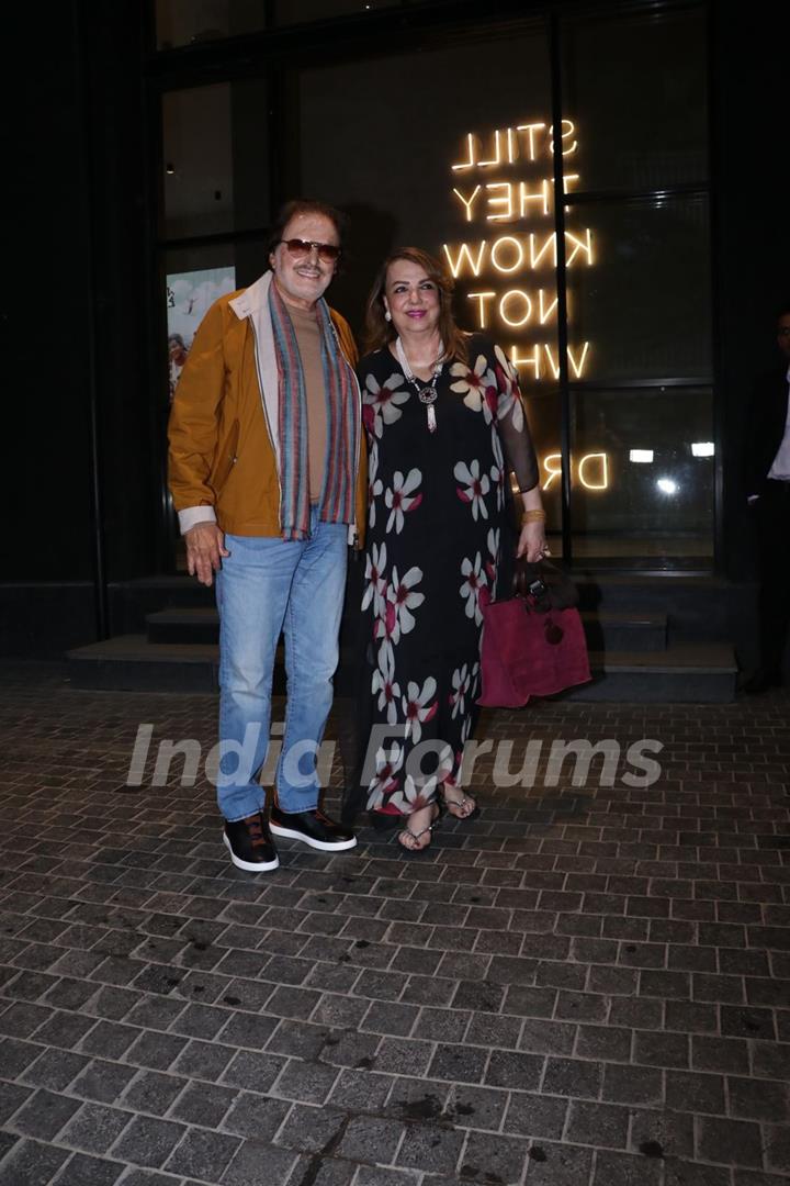 Sanjay Khan snapped at the special screening of Angry Young Men