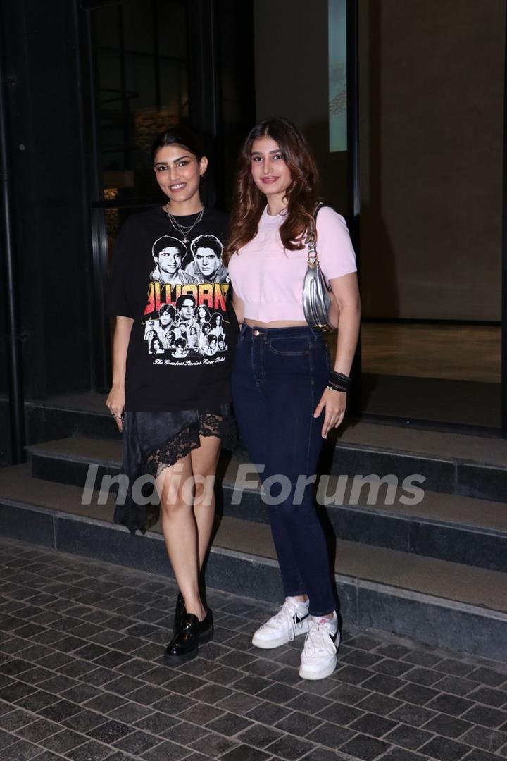 Rasha Thadani and Alizeh Agnihotri snapped at the special screening of Angry Young Men