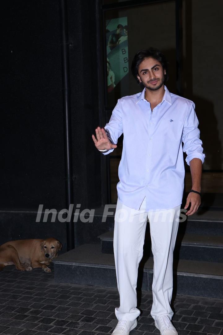 Arhaan Khan snapped at the special screening of Angry Young Men