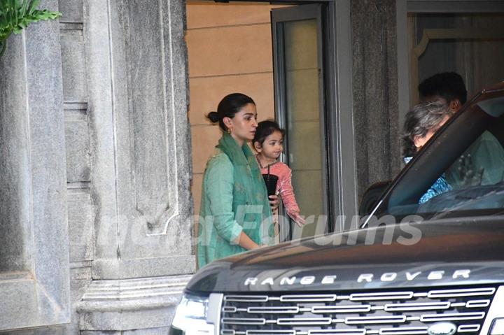 Alia Bhatt and Raha Kapoor  snapped in the city