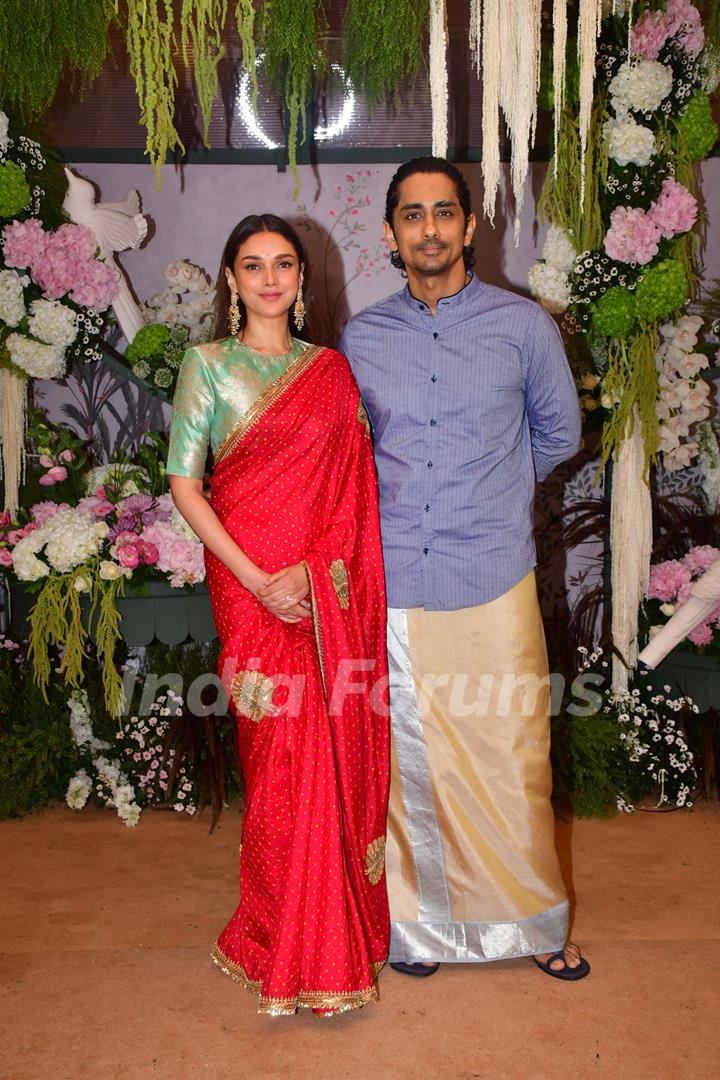 Aditi Rao Hydari and Siddharth grace Eka Lakhani and Ravi Bhagchandka's engagement party