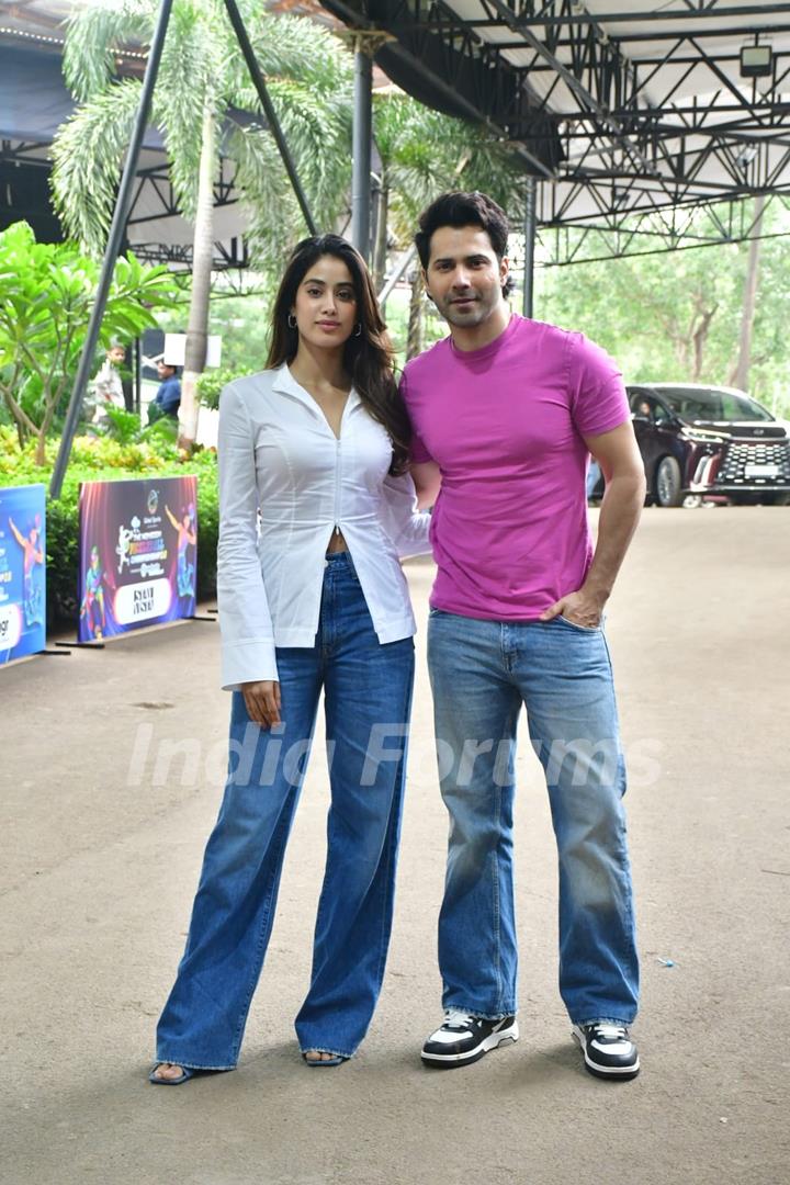 Varun Dhawan and Janhvi Kapoor snapped at Pickleball championship season 2