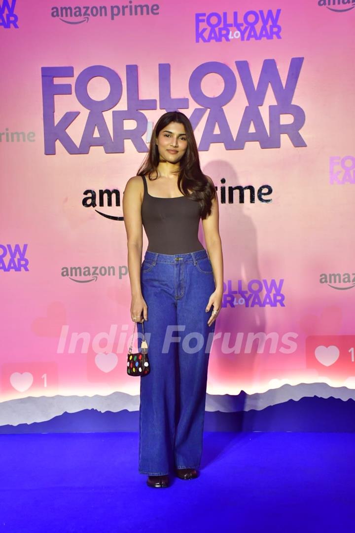 Alizeh Agnihotri snapped at the premiere of 'Follow Kar Lo Yaar'