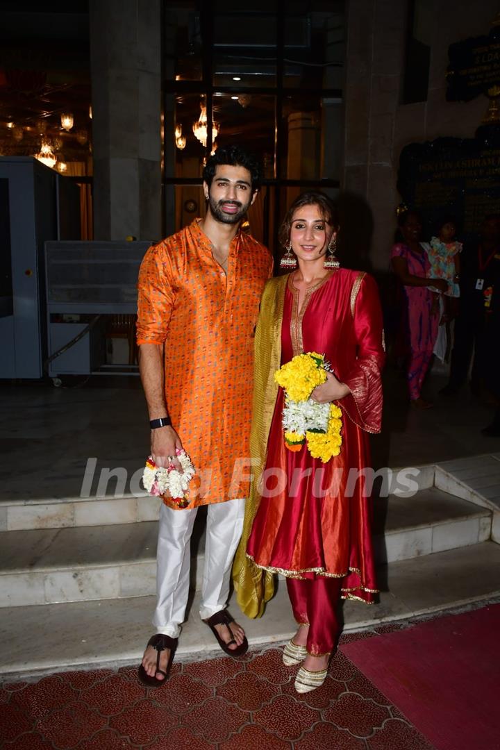 Aashim Gulati and Dhvani Bhanushali visit ISKCON Temple, Juhu 