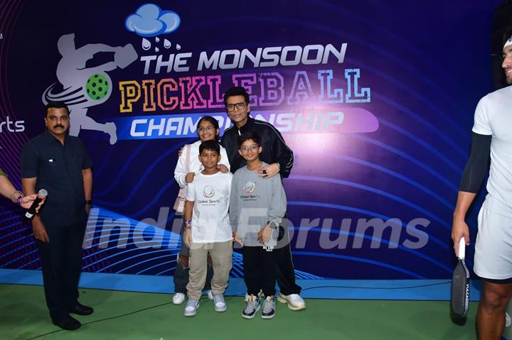 Karan Johar snapped at Monsoon Pickleball Tournament 